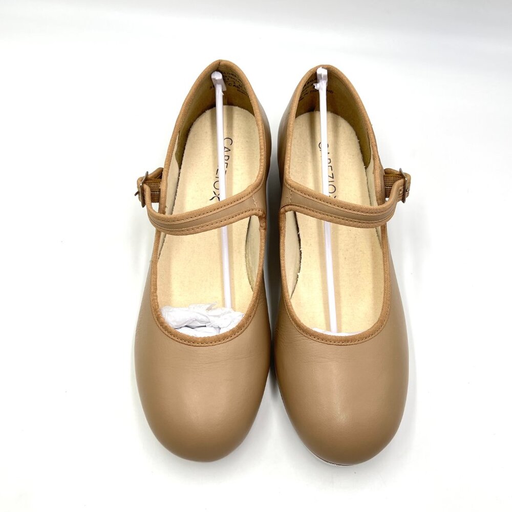 Capezio Womens‎ Size 7.5 3800 Mary Jane Caramel Tan Buckled Dance Tap Shoes - Picture 3 of 13